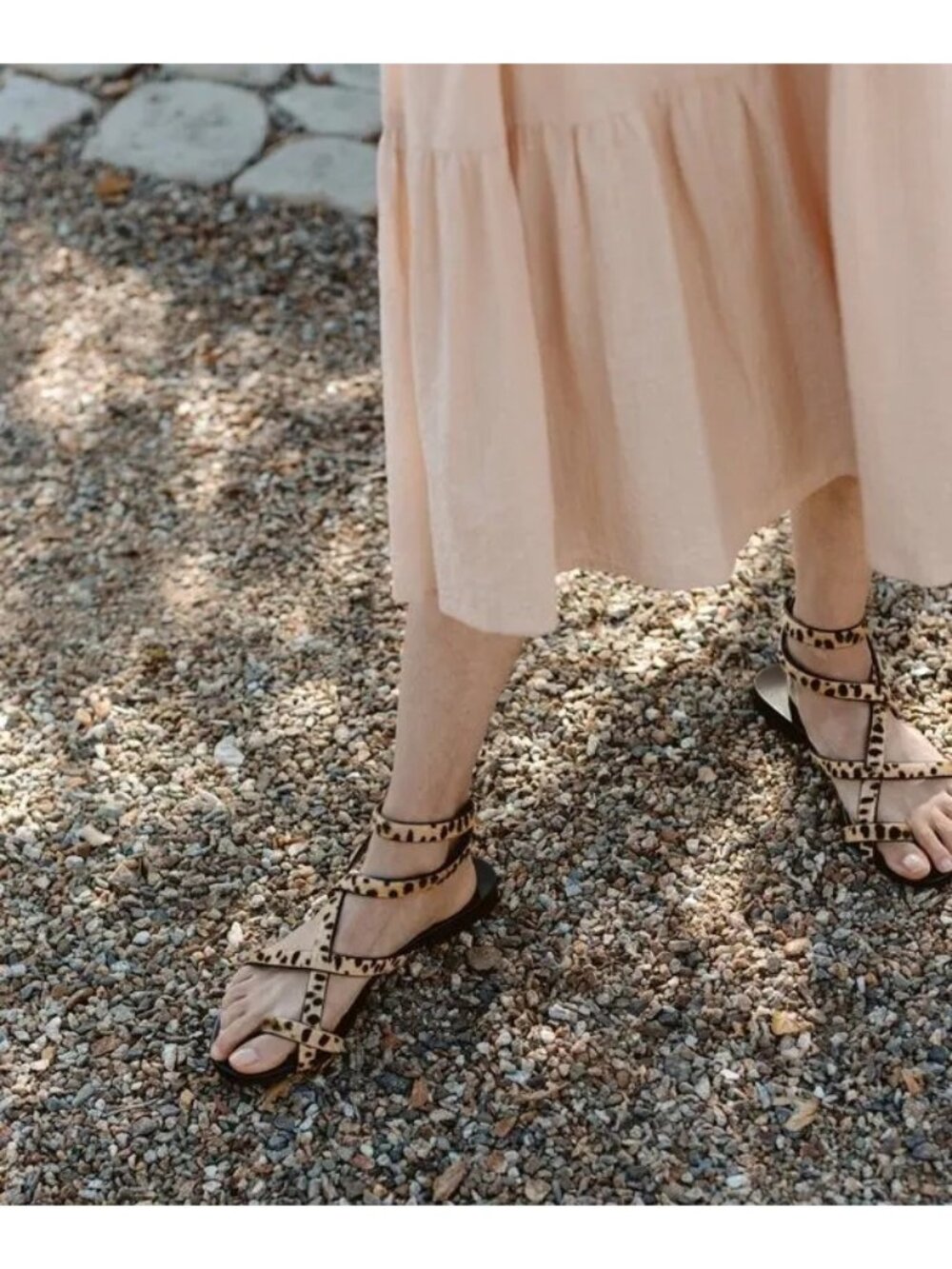 Jenni Kayne Dyed Pony Hair Strappy Sandals Cheetah Size 39 (9) NWOB